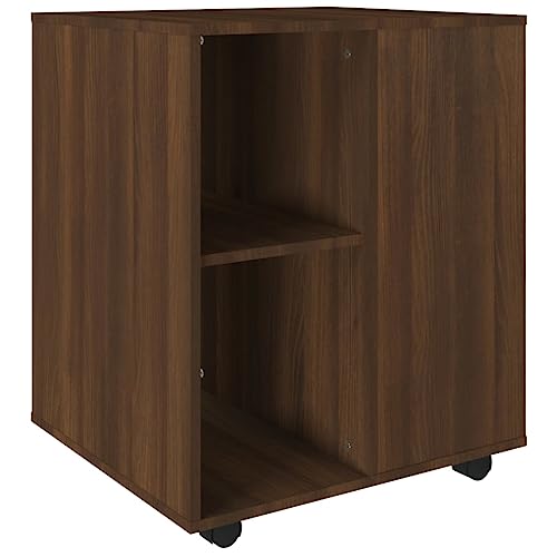 Genérico Wenjingqi 815971 Schrank mit Rollen, Sperrholz, Eiche, Braun, 60 x 53 x 72 cm, Braun