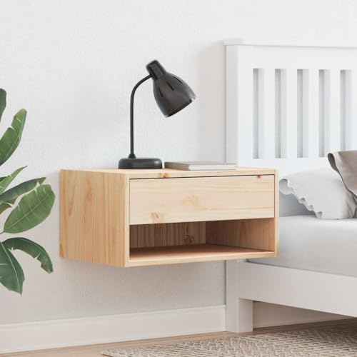 INLIFE Nachttisch Braun 50 x 32,5 x 24 cm Massivholz Kiefer,Möbel,Tische,Nach ttische,Braun,5.2 KG,873475