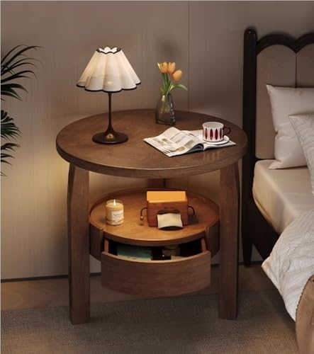 Nachttisch mit Tischplatte aus gehärtetem Glas, Nachttisch mit offenem Stauraum und Schubladen, minimalistischer Nachttisch, Kleiner Lagerschrank, Wohnzimmerregal (grau)