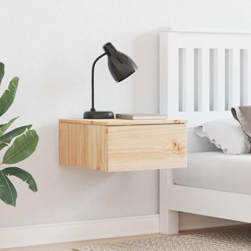 Gecheer Wandmontierter Nachttisch 2 pcs Braun 37 x 35 x 18,5 cm, Nachtkästchen Beistelltisch für Schlafzimmer Gästezimmer Wohnheim873482