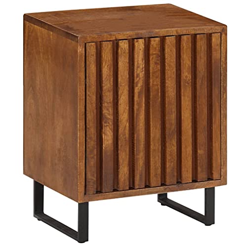 HEFZGDB Nachttisch 40x30x50 cm Massivholz Mango Nachttisch Vintage Nachtschrank Beistelltisch Küchentisch für Gästezimmer Schlafzimmer Wohnzimmer Hotel