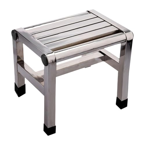 Colcolo Duschbank, Fußstütze, Edelstahlhocker, Badehocker für Wohnzimmer, Nachttisch, Küche, 31 cm X 21.6 cm X 31 cm