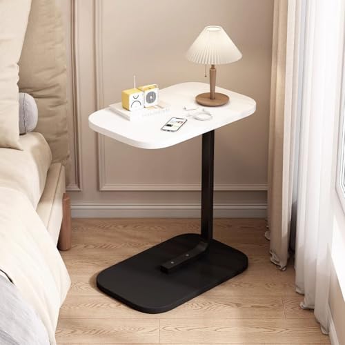 C-förmiger Beistelltisch mit versteckten Rollen, Arbeitszimmer-TV-Tablett, robuster Schreibtisch für Schlafzimmer und Wohnzimmer