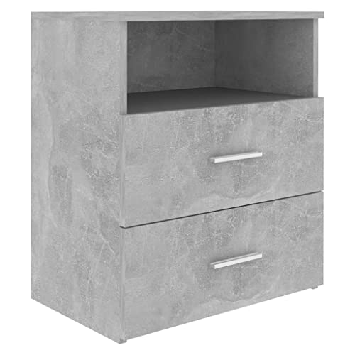 Generico kangqiling 803280 Nachttisch, Grau, Beton, 50 x 32 x 60 cm, Grau