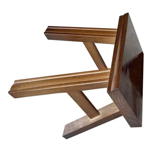 MAGICLULU Schminkhocker Aus Holz Für Kinder Und Erwachsene Kleiner Tritthocker Im Rustikalen Stil Für Badezimmer Küche Und Nachttisch