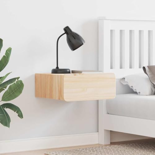 INLIFE Nachttisch 2 pcs Braun 39 x 34 x 16,5 cm Massivholz Kiefer,Möbel,Tische,Nach ttische,Braun,7.4 KG,873500