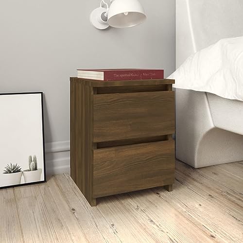 Youuihom Nachttisch Braun Eichen-Optik 30x30x40 cm Holzwerkstoff Schmaler Beistelltisch Sideboard Betttisch Bedside Tables für Wohnzimmer Jugendzimmer Bad Schlafzimmer