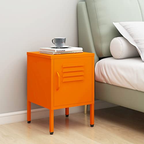Makastle Ablagen, Modern, Bedside Table, Nachtkonsole, Sofatisch für,, Orange 35x35x51 Stahl