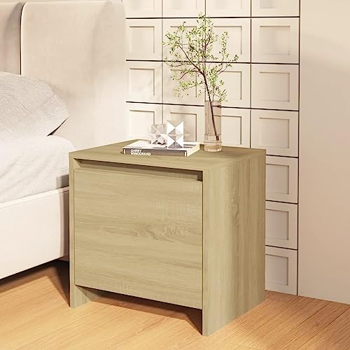MOBCANT Nachttisch, Telefontisch Konsolentisch Nachttischschrank Bedside Table Geeignet für Wohnstube Wohnung Schlafzimmer Schlafsaal Sonoma-Eiche 45x34x44,5 cm Holzwerkstoff