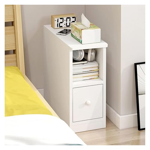 ZGHQHCDRH Nachttisch, 20 cm schmaler Nachttisch, modernes minimalistisches Multifunktionsmodell mit Schublade