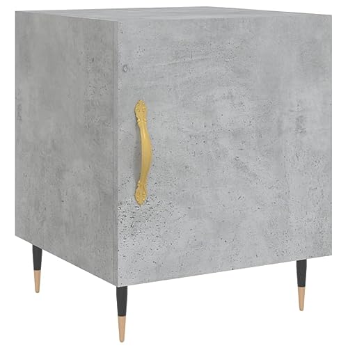 Genérico wenjingqi 827524 Nachttisch, Holz, Grau Beton, 40 x 40 x 50 cm