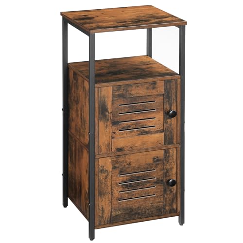 HOOBRO Badezimmerschrank, Beistellschrank, Badschrank, Nachttisch, Kommode Schrank, Sideboard mit offenen Ablagen für Wohnzimmer, Schlafzimmer, Flur, EBF13CW01G1