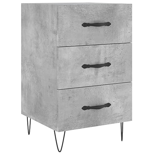Genérico wenjingqi 827656 Nachttisch, Holz, Technik, Grau, Beton, 40 x 40 x 66 cm