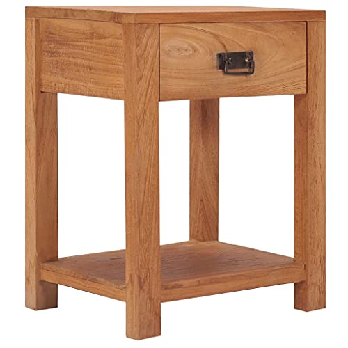 CKioict Nachttisch beistelltisch nachtschrank for Wohnzimmer Zimmer 35x35x50 cm Massivholz Teak
