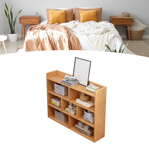 Nachttisch, einfach, mehrere Fächer, 10 Würfel, offener Organizer, dickes Brett, langer Streifen, Aufbewahrungsregal für Schlafzimmer