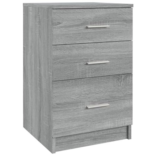 Vopese Nachttisch Grau Sonoma 40x40x63 cm Holzwerkstoff Tisch Model820521