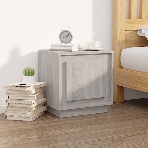 LVHUIDEH Nachttisch Grau Sonoma 44x35x45 cm Holzwerkstoff