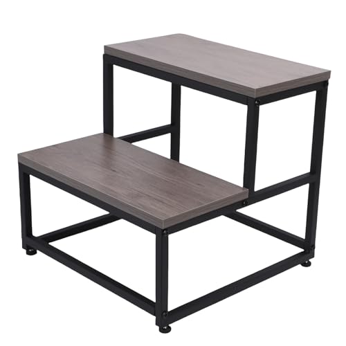 Fockety Holz-Tritthocker für Erwachsene und Kinder, 2 Stufen, 500 Lbs Kapazität, Robuster Tritthocker, Töpfchen-Trainings-Tritt leiter für Badezimmer, Küche, Schlafzimmer, Nachttisch