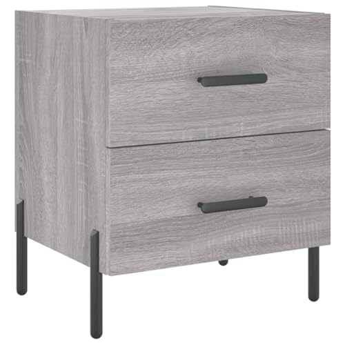 Vopese Nachttisch Grau Sonoma 40x35x47,5 cm Holzwerkstoff Tisch Model827336