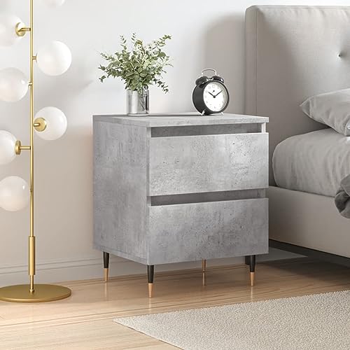 TJROO Nachttische Nachttisch Schrank Aufbewahrungsschrank Couchtisch Möbel für Wohnzimmer Schlafzimmer oder Büro Wohnkultur Klassisches Design Grau Beton 40x35x50cm