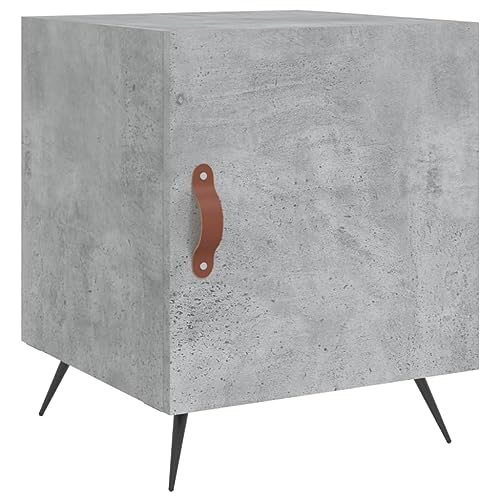 Genérico Wenjingqi 827508 Nachttisch, Holztechnik, Grau, Beton, 40 x 40 x 50 cm, Grau