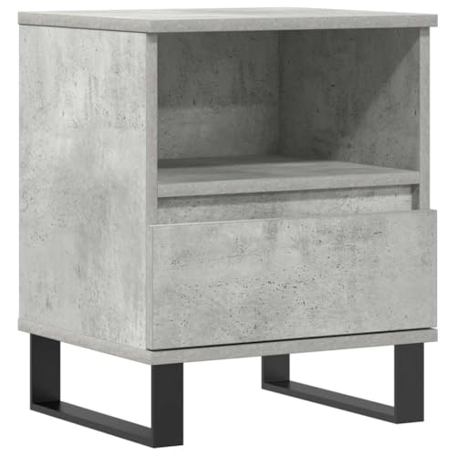 Genérico wenjingqi 830644 Nachttisch, Holz, Grau Beton, 40 x 35 x 50 cm