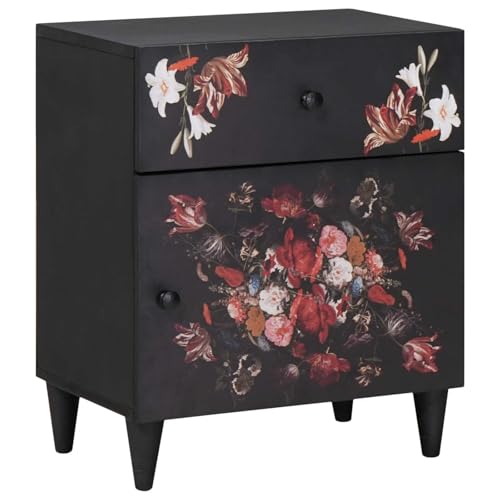 vidaXL Nachttisch Mehrfarbig 50 x 33 x 60 cm Massivholz Mango, Moderne Schlafzimmer-Deko-Tipps, rechteckige Layout-Ideen, Design-Inspirationen für EIN stilvolles, funktionales Zimmer