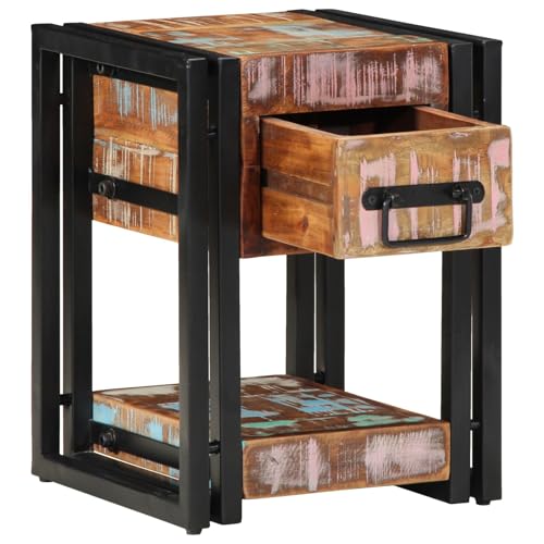 Generisch Nachttische 2er Set, 40x40x40 cm, Massivholz, Altholz,jiangboyue-401670 9