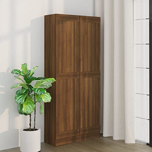 ShGaxin Nachttisch, Nachtschrank, Nachtkästchen, Bedside Table, Nachtkommode, Nightstand, Nachttischschrank, Nachtkonsole, Braun Eiche 82,5x30,5x185,5 cm Holzwerkstoff