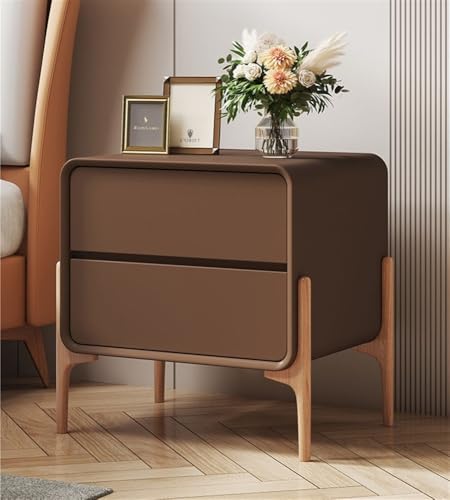Moderner Nachttisch mit Mikrofaser-Leder, minimalistisches Design für Schlafzimmer und Wohnzimmer