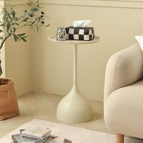 Runder Beistelltisch, platzsparendes Sockeldesign für enge Räume, ideal für Nachttisch oder Sofa, einfache Montage