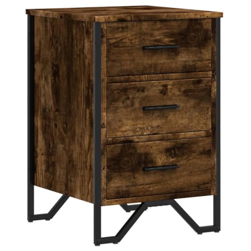 Genérico wenjingqi 848526 Nachttisch, Holz, rauchige Eiche, 40 x 41 x 60 cm