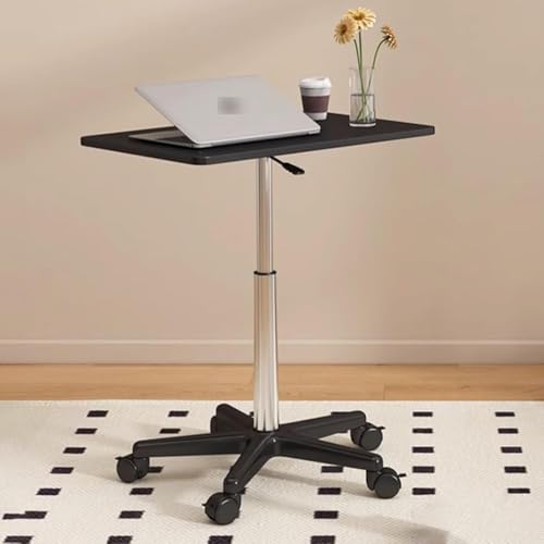 Höhenverstellbarer Couchtisch mit Rollen, umwandelbar auf Rolltisch oder Nachttisch, ideal für Zuhause, Büro und Krankenhaus