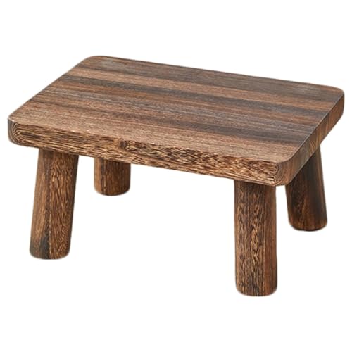 Nachttisch-Tritthocker aus Holz, tragbar, für drinnen und draußen, Mobilität, strapazierfähig, einstufiger Hocker für Schlafzimmer, Küche, Badezimmer