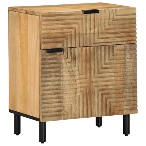 SKM Nachttisch Braun 50x33x60 cm Massivholz Mango,Möbel,Tische,Nacht tische,Braun,14.4KG,40177 28