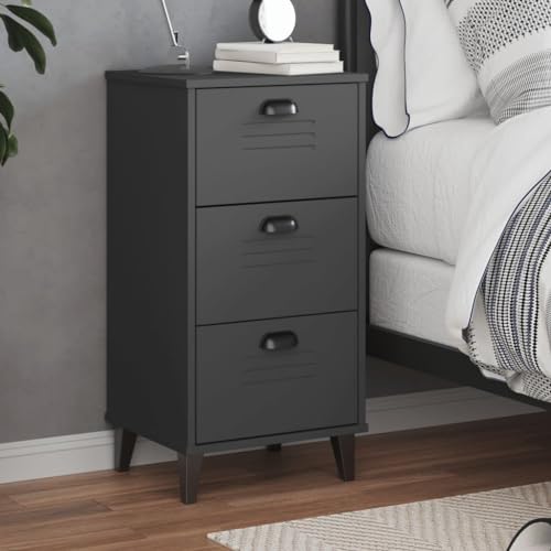 ZQQLVOO Nachttisch VIKEN Anthrazit Holzwerkstoff nachttische badschrank schmal for Zimmer Wohnzimmer