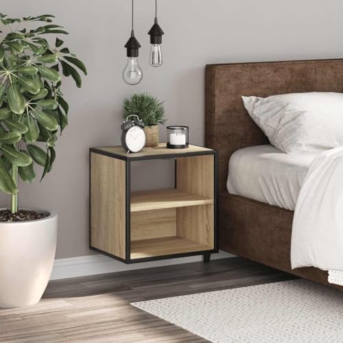 HEFZGDB Wand-Nachttisch Sonoma-Eiche 40x31x39,5 cm Kleiner Tisch Nachttische Nachtschrank Nachttischschrank für Gästezimmer Schlafzimmer Hotel Wohnzimmer