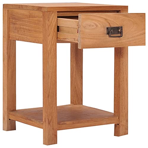 SXJEQOC Aufbewahrungsschrank Nachtschrank Nachttischschrank Night Stand - Nachttisch 35x35x50 cm Massivholz Teak für Outdoor Balkon Flur Schlafzimmer