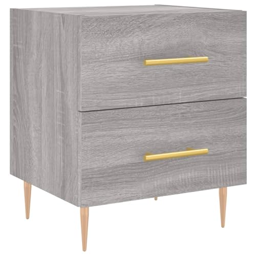 Vopese Nachttisch Grau Sonoma 40x35x47,5 cm Holzwerkstoff Tisch Model827288