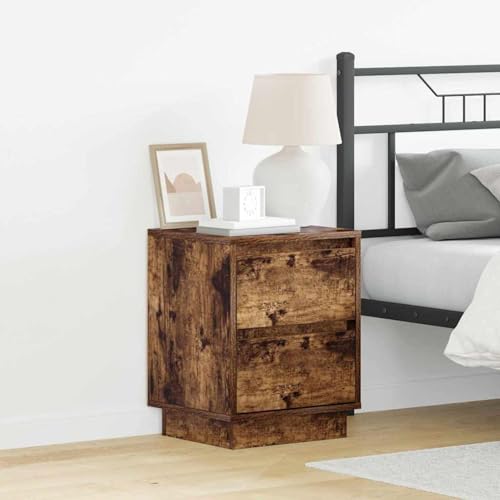 Homgoday R?uchereiche Holzwerkstoff Licht Modern Design Schublade Model869619