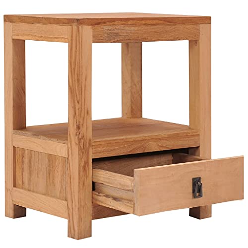 HETFTJN Nachttisch Modern Couchtisch Klein Nachtkästchen Nachtisch - Nachttisch 40x30x50 cm Massivholz Teak für Wohnzimmer Küchen Jugendzimmer Schlafzimmer