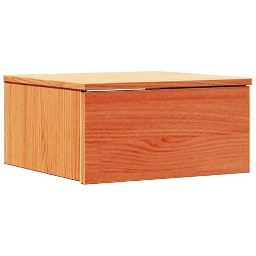 Eleganz Nachttisch aus Massivholz Kiefer - 37 x 35 x 18,5 cm - Robuster Beistelltisch fürs Schlafzimmer - Natürliches Design & Langlebig