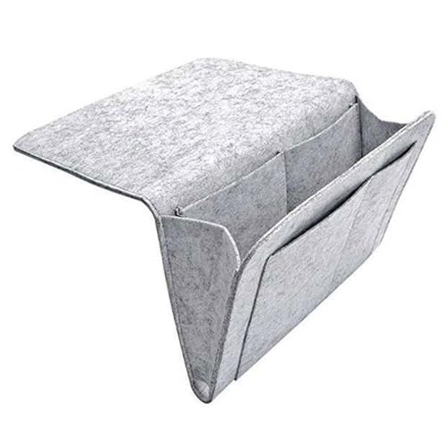 Serenitison Sofa Organizer Sofa Anti Rutsch Nachttisch Tasche,Aufbewahrungstasch e,für Bett,Sofa,Filz Betttasche Einhängen,Faltbare Tragbare Aufbewahrungstasche,für Handy,Brille,Buch,Fernbed ienung