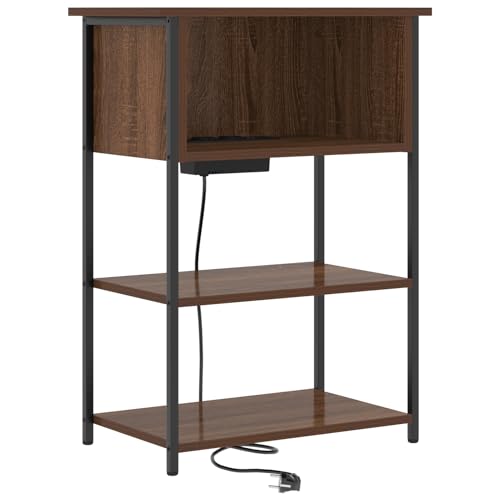 Vopese Nachttisch Braune Eiche 55 x 31 x 76 cm Holzwerkstoff Schränke und Lagerung Model859504