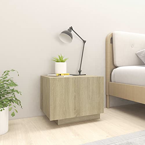 HEFZGDB Nachttisch Sonoma-Eiche 100x35x40 cm Holzwerkstoff Nachttisch Vintage Nachtschrank Beistelltisch Küchentisch für Schlafzimmer Hotel Wohnzimmer Gästezimmer