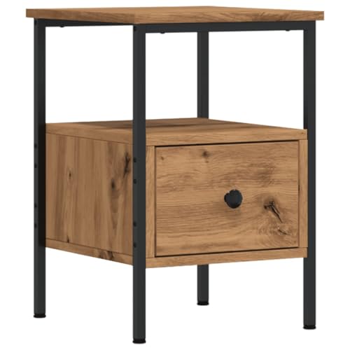 Genérico wenjingqi 857264 Nachttisch aus technischem Holz, Eiche, 34 x 36 x 50 cm