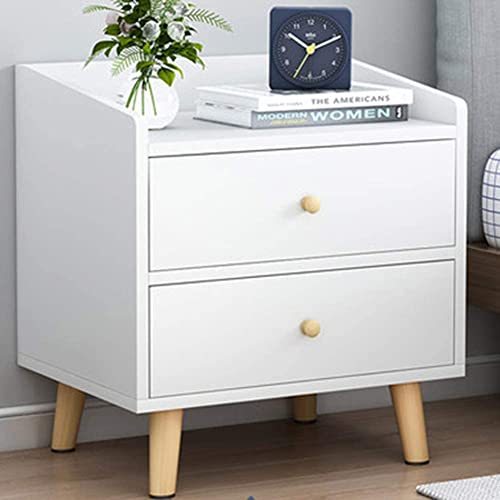 Schmaler Nachttisch aus Massivholz, multifunktionaler Mini-Aufbewahrungsschrank mit Schubladen für Schlafzimmer & Wohnzimmer, stilvoller mehrschichtiger Nachttisch, kompaktes Design