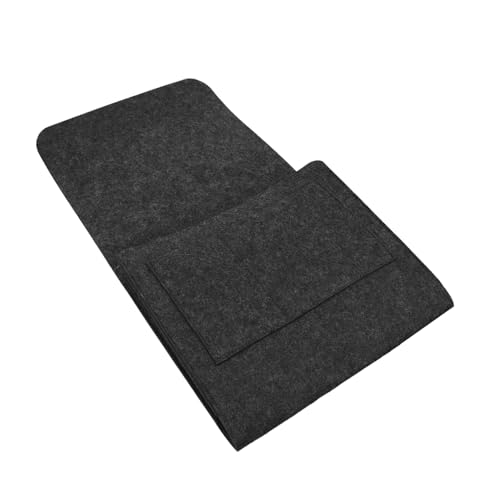 TOYANDONA Filz Bett Organizer zum Einhängen Nachttisch Hängeaufbewahrungstasche mit Verstärkter Naht Große Kapazität für Handy Fernbedienung Bücher für Sofa und Schlafzimmer Dunkelgrau