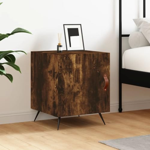 KTHLBRH Nachttisch Räuchereiche nachttische badschrank schmal for Zimmer Wohnzimmer 40x40x50 cm Holzwerkstoff