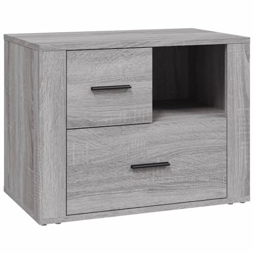 Vopese Nachttisch Grau Sonoma 60x36x45 cm Holzwerkstoff Tisch Model816742